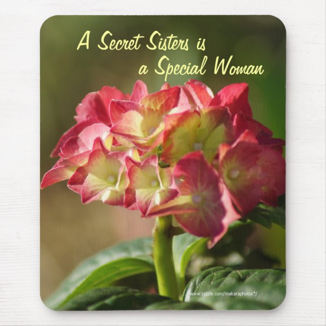 Secret Sister Hydrangea Mousepad- customize Mouse Pad (Front)