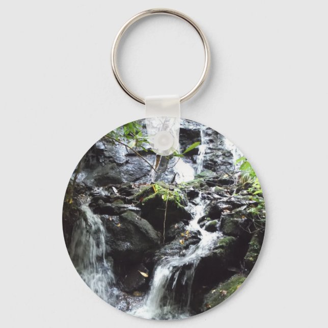 Secret Smoky Mountain Waterfall Keychain (Front)
