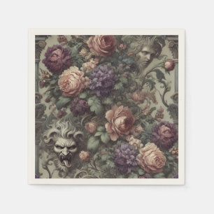 Secret Societies Bloom in Spirals – Gothic Napkin