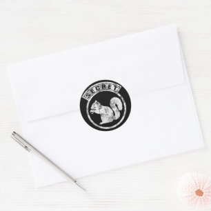 Secret Squirrel - Distressed - Type 1 Classic Round Sticker