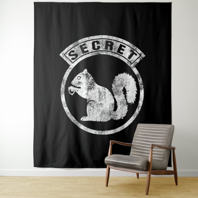 Secret Squirrel - Distressed - Type 1 Tapestry (In Situ)