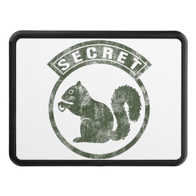 Secret Squirrel - Distressed - Type 1 Trailer Hitch Cover (Front)