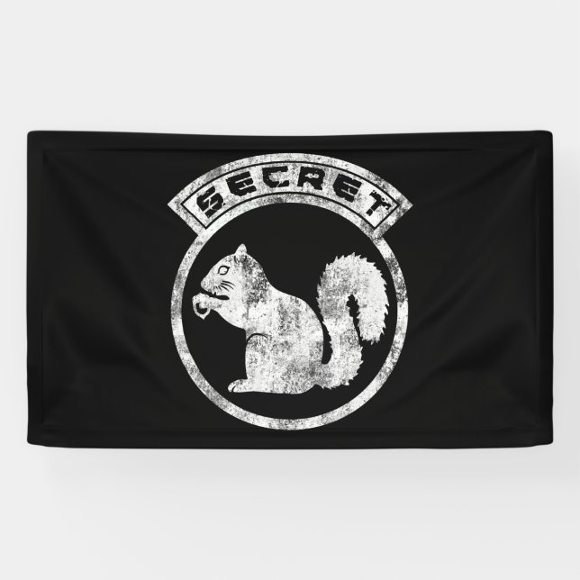 Secret Squirrel - Distressed - Type 2 Banner (Horizontal)