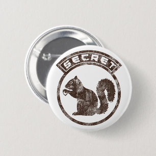 Secret Squirrel - Distressed - Type 2 Inch Round Button