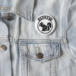Secret Squirrel - Distressed - Type 2 Inch Round Button