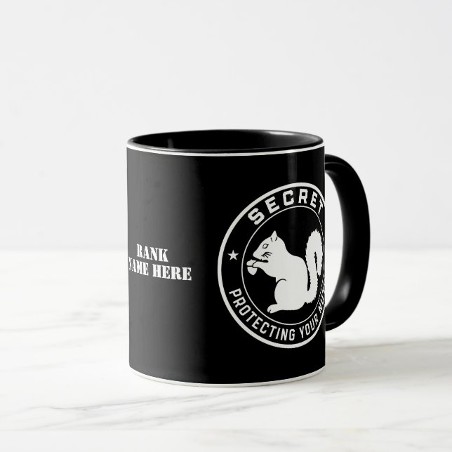 Secret Squirrel Protecting Your Nuts Customizable Mug (Front Right)