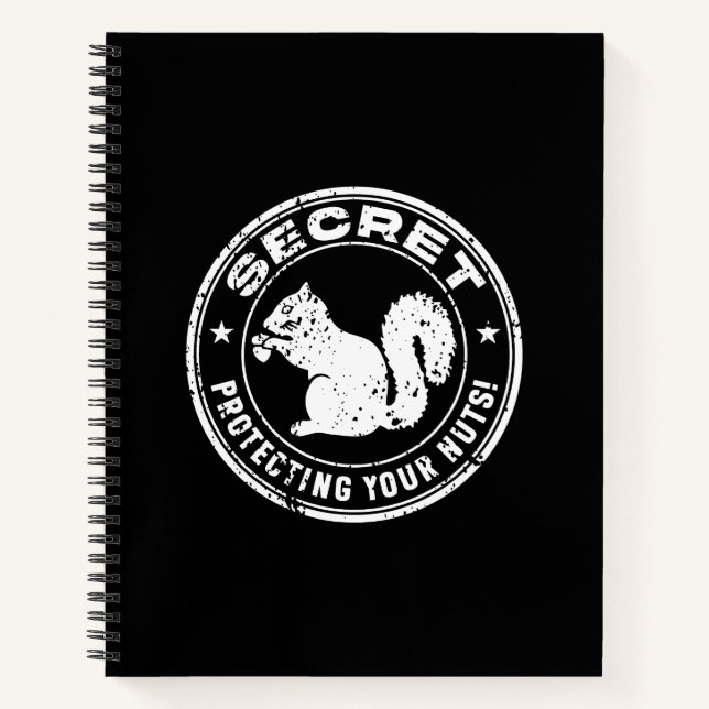 Secret Squirrel "Protecting Your Nuts" Distressed Notebook (Front)