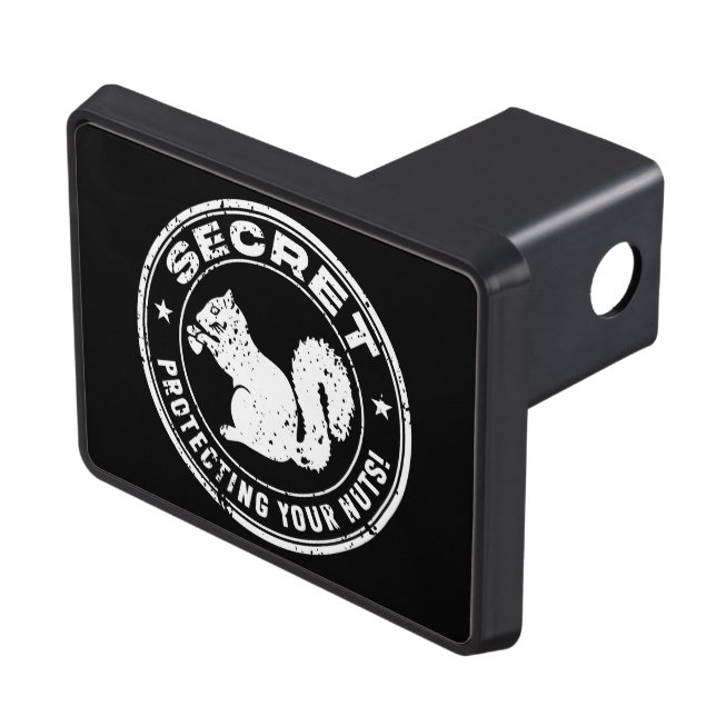 Secret Squirrel "Protecting Your Nuts" Distressed Trailer Hitch Cover (Top Right)