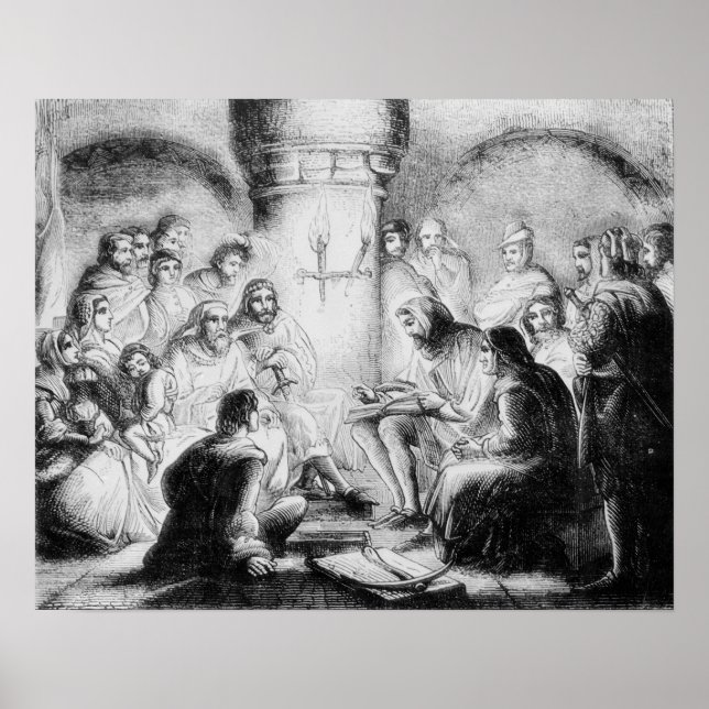 Secret Study of Wycliffe's Bible Poster (Front)