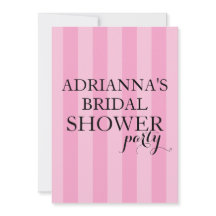 Secret Surprise Bridal Shower Party Pink Stripes