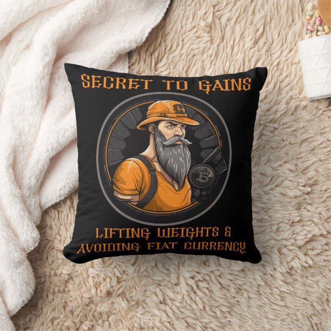 Secret to gains throw pillow (Blanket)