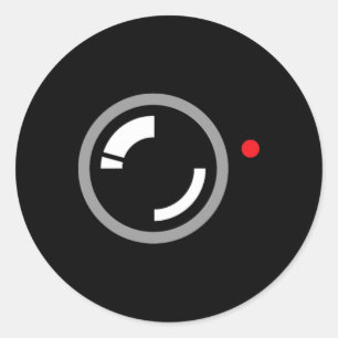 Secret Video Recording Funny Cameraman Halloween C Classic Round Sticker