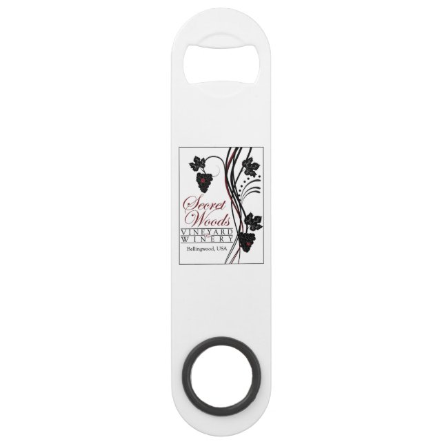 Secret Woods Bottle Opener Bar Key (Front)