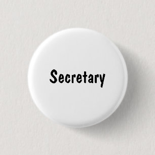 Secretary 1 Inch Round Button