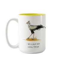 Secretary Bird Affirmations Two-Tone Coffee Mug