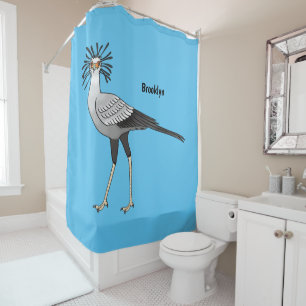 Secretary bird cartoon illustration