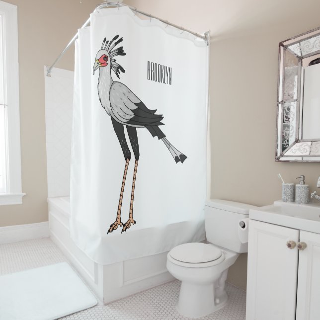 Secretary bird cartoon illustration (In Situ)