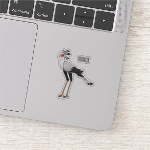 Secretary bird cartoon illustration