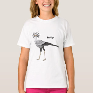 Secretary bird cartoon illustration T-Shirt