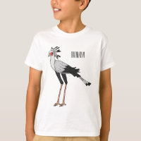 Secretary bird cartoon illustration