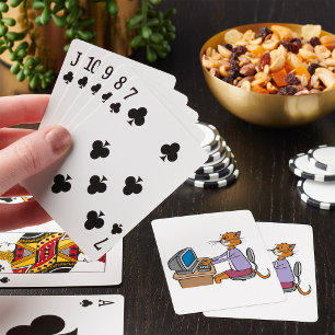 Secretary Cat Playing Cards
