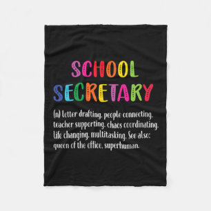 Secretary Definition School Secretary Squad Fleece Blanket
