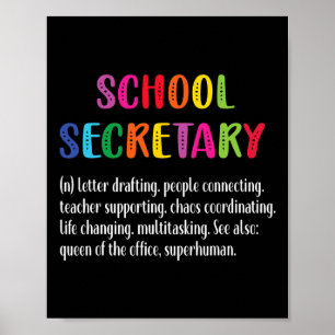 Secretary Definition School Secretary Squad  Poster