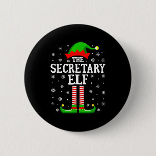 Secretary Elf Funny Christmas Family Matching  2 Inch Round Button