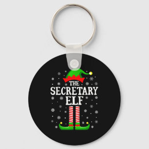 Secretary Elf Funny Christmas Family Matching  Keychain