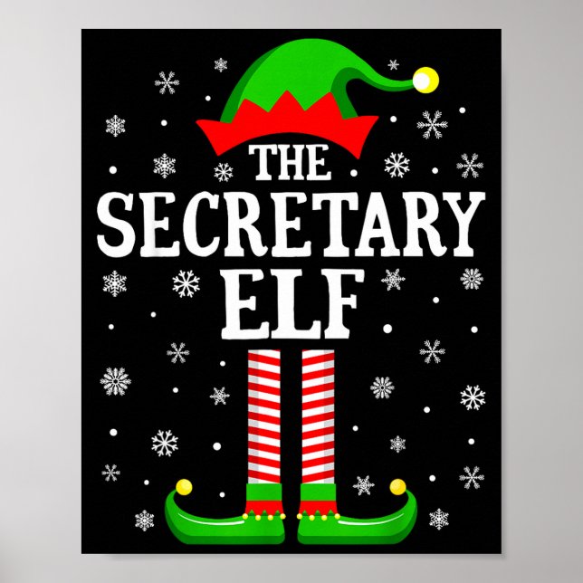 Secretary Elf Funny Christmas Family Matching  Poster (Front)