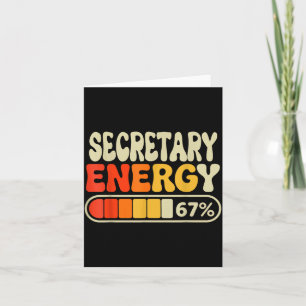 Secretary Energy 67 Percent Funny Job Title Humor  Card