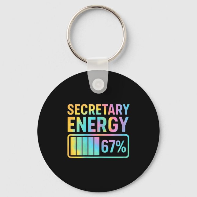 Secretary Energy 67 Percent Secretary Retro Vibes  Keychain (Front)