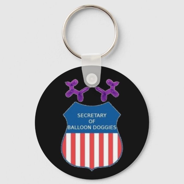 Secretary of Balloon Doggies Keychain (Front)