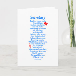 Secretary  Thank You Card