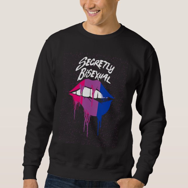Secretly Bisexual Bi Introvert Bi Pride Antisocial Sweatshirt (Front)