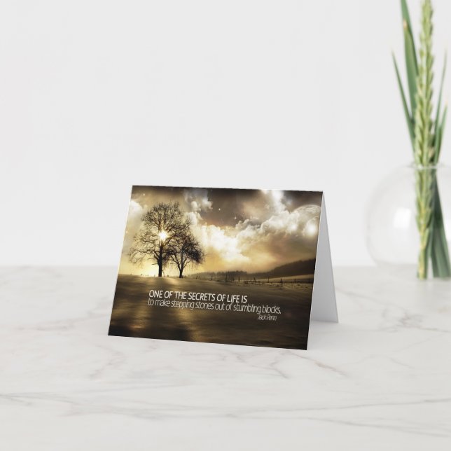 Secrets of Life Motivational Card (Front)