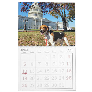 Secteur de chien calendrier de 18 mois