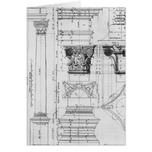 Section and elevation of a composite column