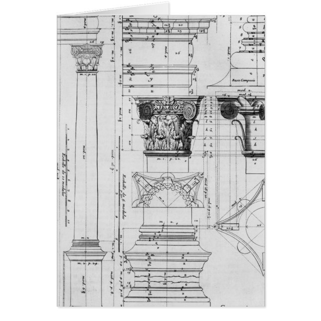 Section et altitude d'une colonne composée (Devant)