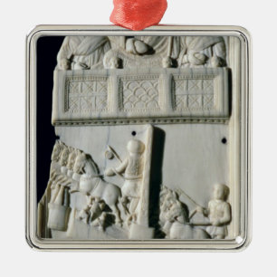 Section of a diptych metal ornament