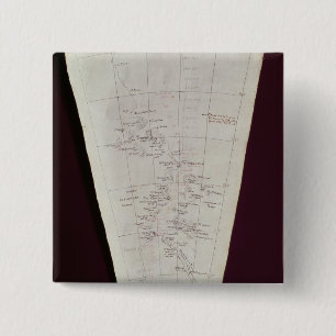 Section of Map from Ross Island to South Pole 2 Inch Square Button