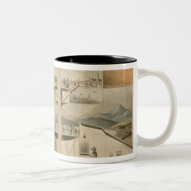 Section of the Rotunda, Leicester Square Two-Tone Coffee Mug (Right)