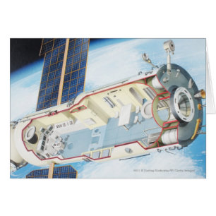 Section transversale de station spatiale actionné