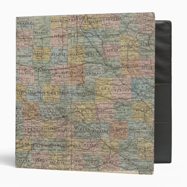 Sectional map of Iowa Binder (Front/Inside)