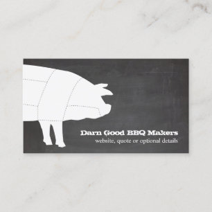 Sectioned BBQ Pig Barbecue Business Card