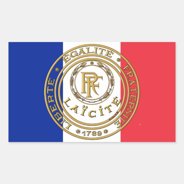 secular French flag Sticker (Front)