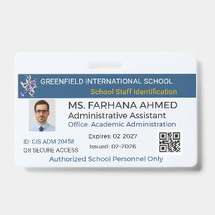 Secure Badge Teacher ID Corporate ID Personnalisé