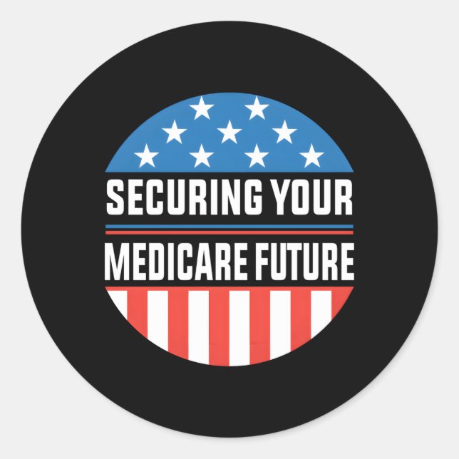 Securing Your Medicare Future Insurance Agent Mark Classic Round Sticker (Front)