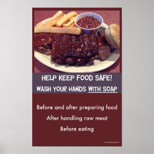 Sécurité alimentaire - Poster pour le lavage des m
