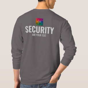 Security Add Company Logo Text Here Mens Modern T-Shirt